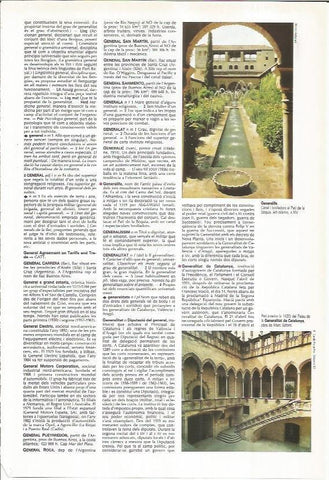 LAMINA LAROUSSE 70460: Generalife de Granada y Generalitat de Catalunya
