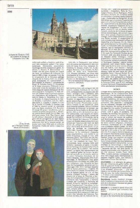LAMINA LAROUSSE 70466: Fachada del Obradoiro en Santiago de Compostela