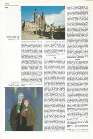 LAMINA LAROUSSE 70466: Fachada del Obradoiro en Santiago de Compostela