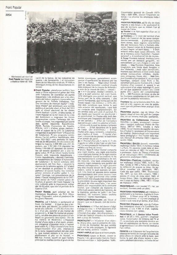 LAMINA LAROUSSE 70473: Manifestacion del Frente Popular en Madrid en 1936