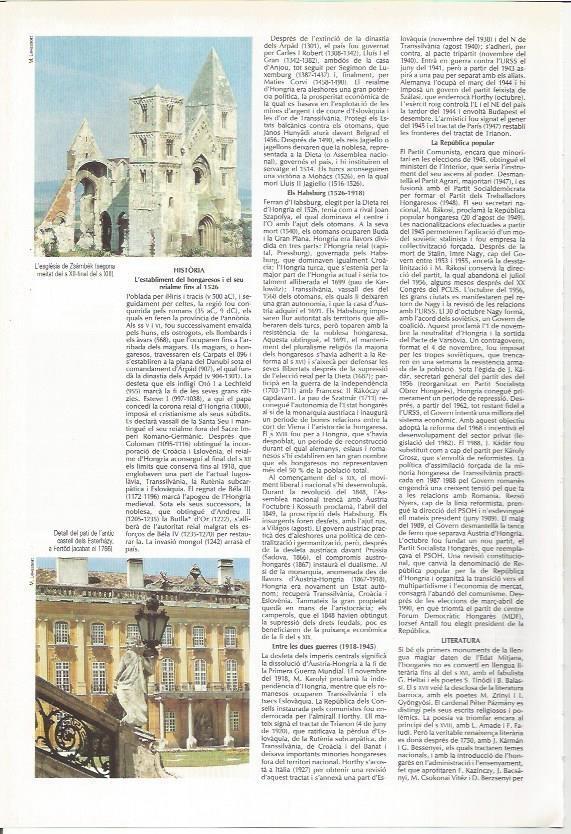 LAMINA LAROUSSE 70427: Iglesia de Zsambek, Hungria