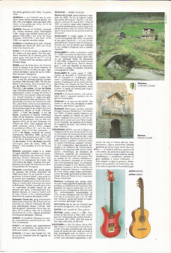 LAMINA LAROUSSE 70439: Valle del rio Urumea, Guipuzcoa y guitarras