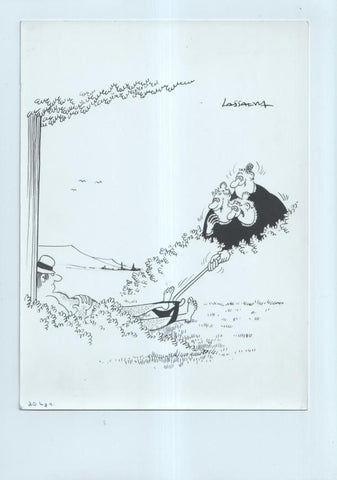 Cartulina con ilustracion de Lassalvy (numerado 29 en trasera)