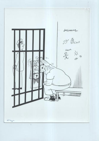 Cartulina con ilustracion de Lassalvy (numerado 31 en trasera)