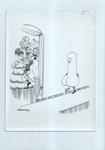 Cartulina con ilustracion de Lassalvy (numerado 47 en trasera)