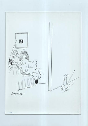 Cartulina con ilustracion de Lassalvy (numerado 49 en trasera)