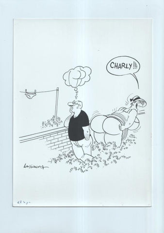 Cartulina con ilustracion de Lassalvy (numerado 58  en trasera)