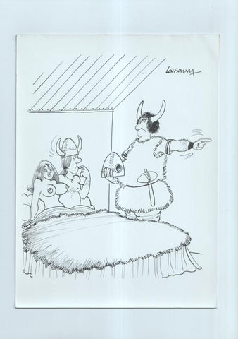 Cartulina con ilustracion de Lassalvy (numerado 59 en trasera)