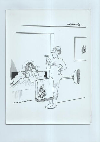 Cartulina con ilustracion de Lassalvy (numerado 60 en trasera)