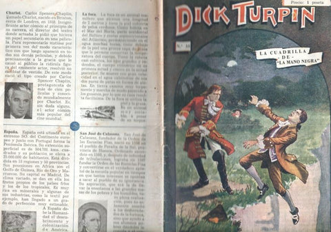 Folletin: Dick Turpin numero 35: La cuadrilla de La Mano Negra