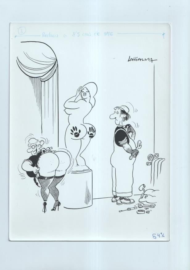 Cartulina con ilustracion de Lassalvy (numerado 65  en trasera)