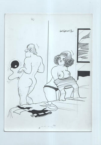 Cartulina con ilustracion de Lassalvy (numerado 66  en trasera)
