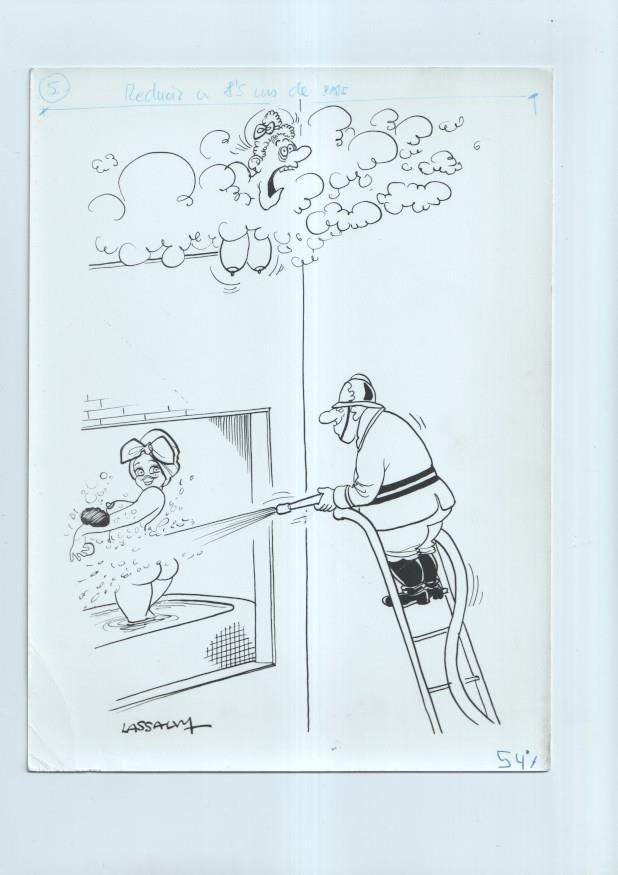 Cartulina con ilustracion de Lassalvy (numerado 108  en trasera)