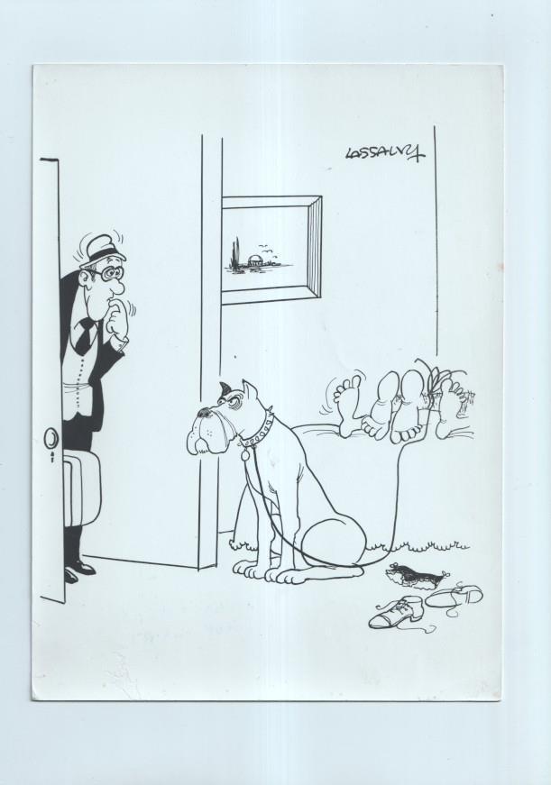 Cartulina con ilustracion de Lassalvy (numerado 117  en trasera)