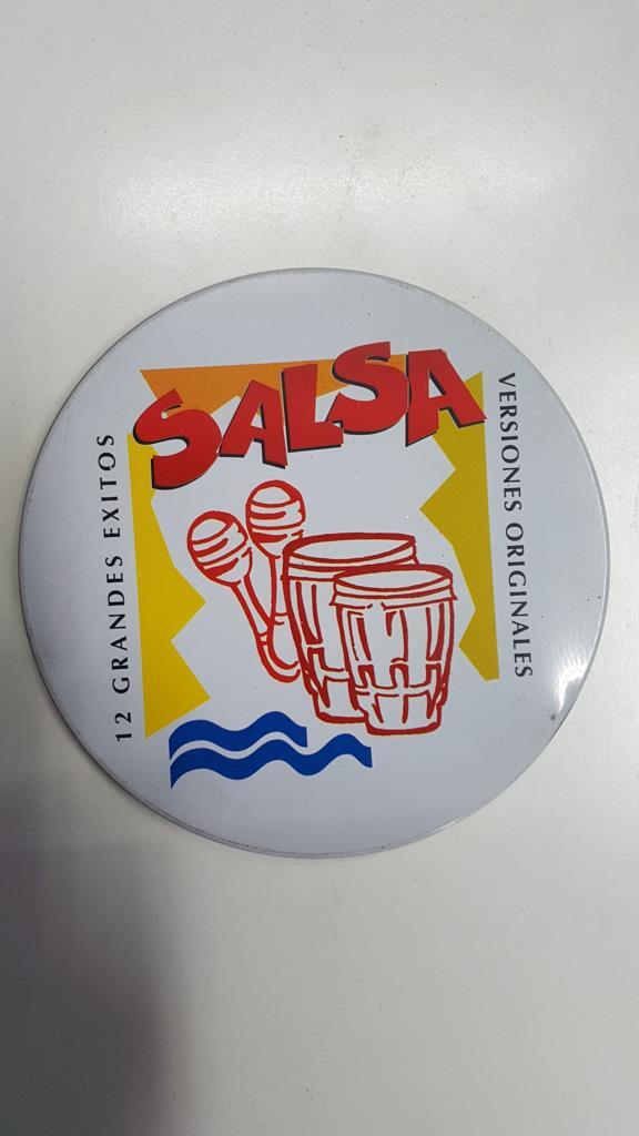 CD musica: Salsa, 12 grandes exitos, Versiones originales. Caja metaliza