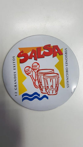 CD musica: Salsa, 12 grandes exitos, Versiones originales. Caja metaliza