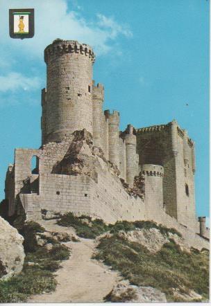 Postal E06300: Subida al Castillo y detalle del Torreón-Peñafiel. Valladolid