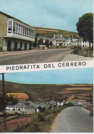 Postal E06303: Avda. de Piedrafita y vista parcial. Piedrafita del Cebrero. Lugo