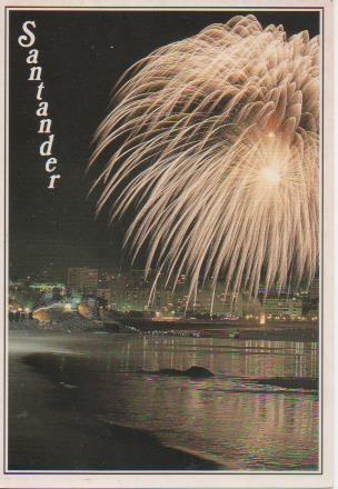 Postal E06275: Sardinero. Fuegos Artificiales. Santander