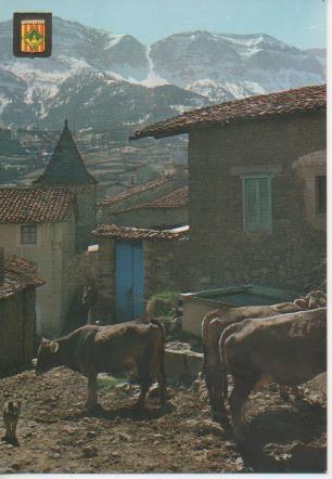Postal E06270: Rincón típico , al fondo el Cadí-Querforadat. Lerida