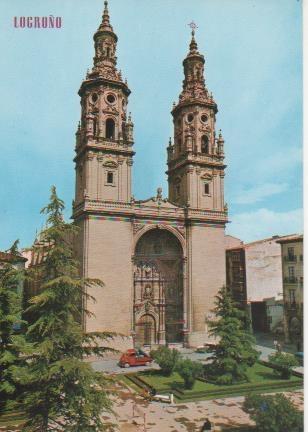 Postal E06307: Torres de la Catedral Redonda. Logroño