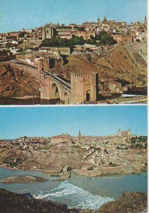 Postal E06346: Vista general y Puente San Martín.Toledo