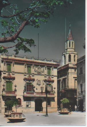 Postal E06350: Plaza del Generalisimo.Ayuntamiento. Vilafranca del Penedes