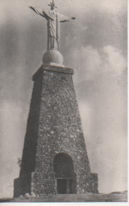 Postal E06356: Postal B/N  Monumento al Sagrado Corazón. Huete