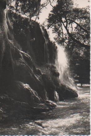 Postal E06359: Postal B/NCascada del Iris-Monasterio de Piedra. Zaragoza