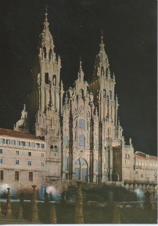 Postal E06328: Catedral. Fachada del Obradorio. S XVIII. Santiago de Compostela