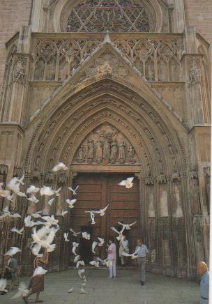 Postal E06324: Puerta de los Apóstoles. Catedral. Valencia