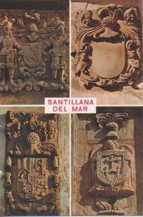 Postal E06231: Blasones de Santillana del Mar. Santander