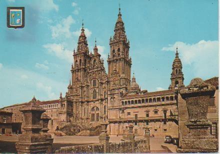 Postal E06199: Catedral Fachada del Obradorio s. XVIII, Santiago de Compostela