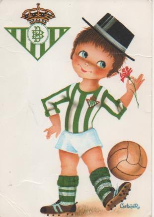 Postal E06597: Postal Vintage niño del Betis