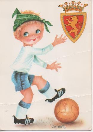 Postal E06599: Postal Vintage, niño del Real  Zaragoza