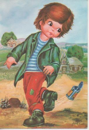 Postal E06588: Postal Vintage Sir nº 1 niño jugando