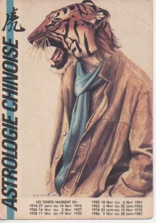 Postal E06425: Astrologie Chinoise.Tigre