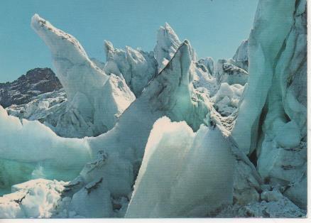 Postal E06488: Gletscherpyramiden bei Pyramides de glacier.Sass-Fee