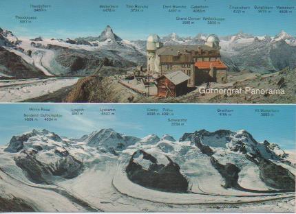 Postal E06492: Zermatt-Gornergrat 3135m.Wallis
