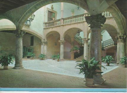 Postal E05784: Patio del Palacio Vivot. Palma de Mallorca <acordeón>