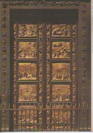 Postal E05797: Basttitero-Porta del Paradiso.Firenze <acordeón>