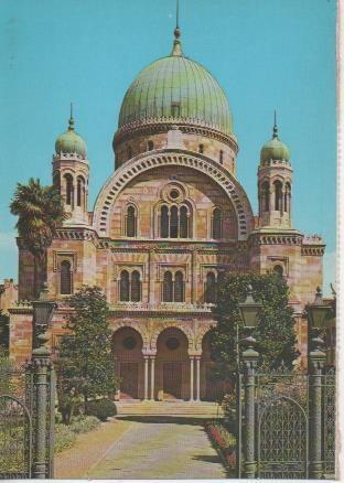 Postal E05802: La Sinagoga,Firenze <acordeón>