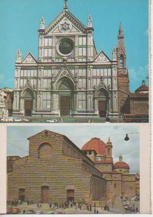Postal E05804: Chiesa di S. Croce. Firenze <acordeón>