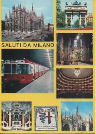 Postal E05748: Saluti da Milano <acordeón>