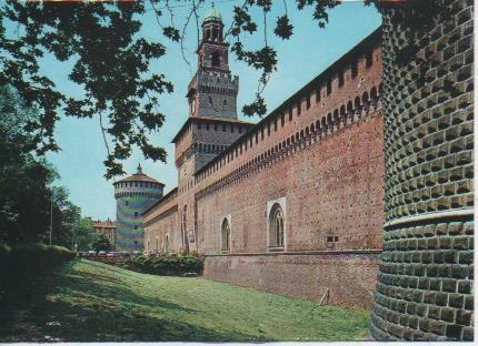 Postal E05770: Castello Sforzesco. Milano <acordeón>