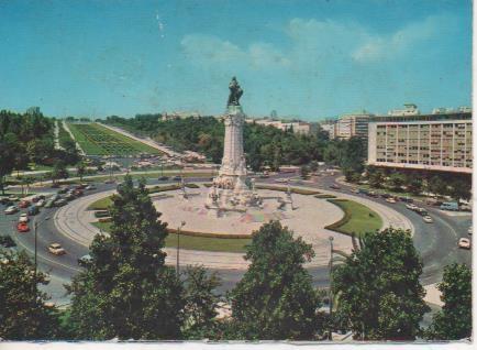 Postal E05843: Praça Marquês de Pombal-Lisboa. Portugal