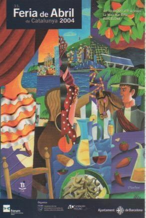 Postal E05856: Cartell de Philip Staton-Barcelona Feria de Abril de Catalunya <acordeón>