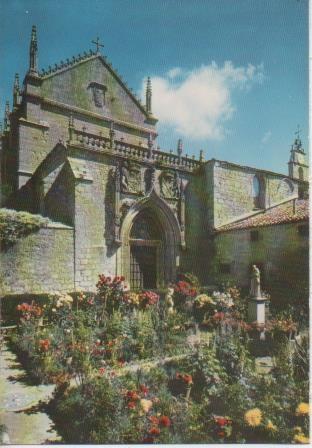 Postal E05866: Jardín y entrada a la Iglesia-Cartuja de Miraflores.Burgos <acordeón>
