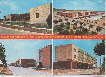 Postal E05867: Campamento de San Gregorio C.I.R. Nº 10. Zaragoza <acordeón>