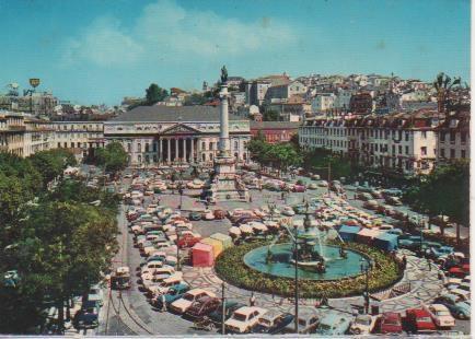 Postal E05839: Praça de D. Pedro IV (Rossio)-Lisboa. Portugal <acordeón>